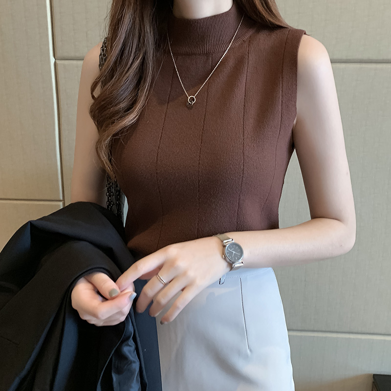 Áo Len Nữ Sát Nách Cổ Tròn