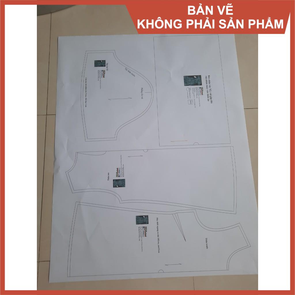 Rập giấy A0 mã 988- rập đầm đuôi cá tay phồng (BẢN VẼ)