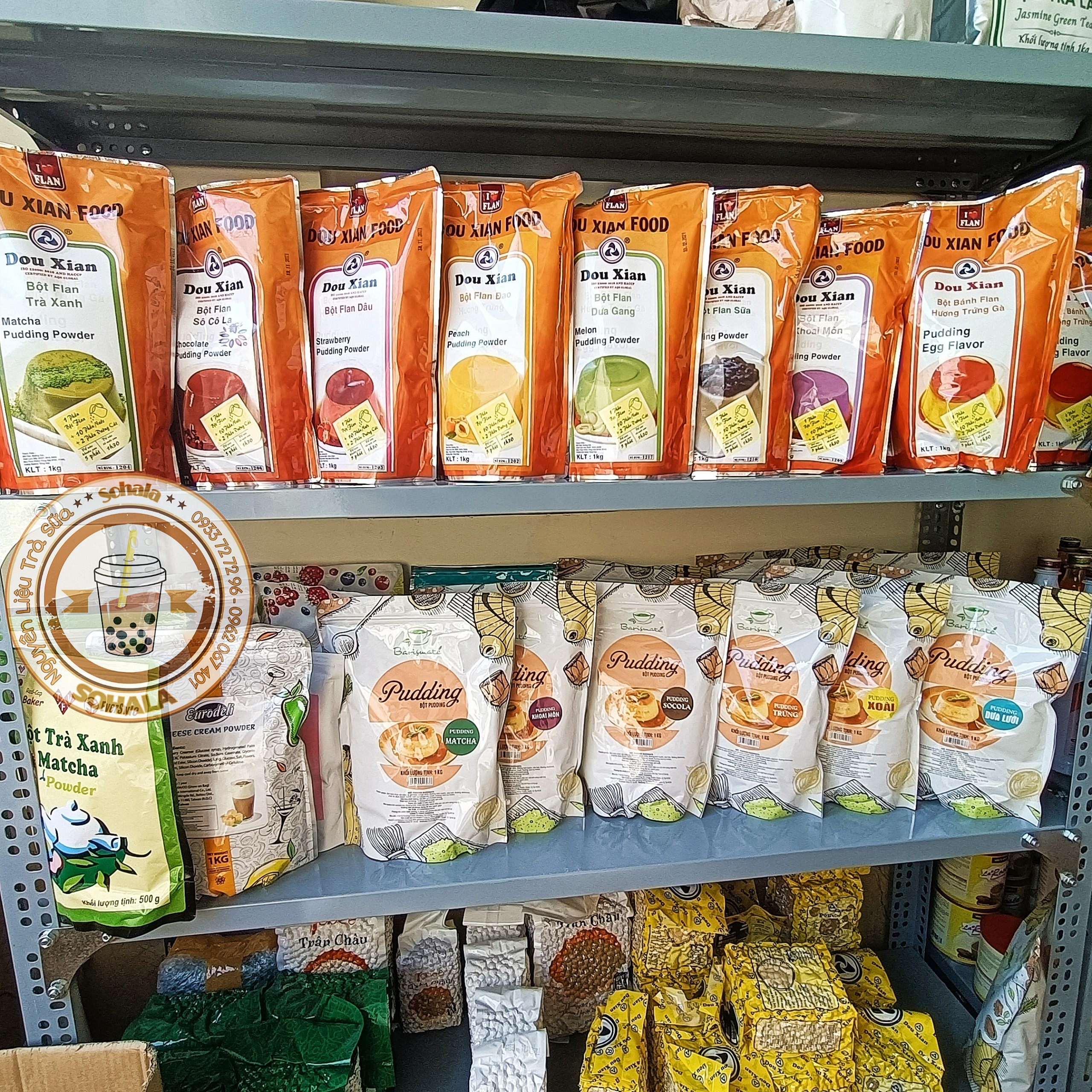 Bột làm thạch Pudding Hàng huy Douxian túi 100g đủ các vị
