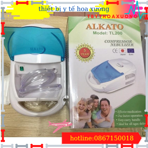 máy xông + hút mũi 2 trong 1 alkato tl200