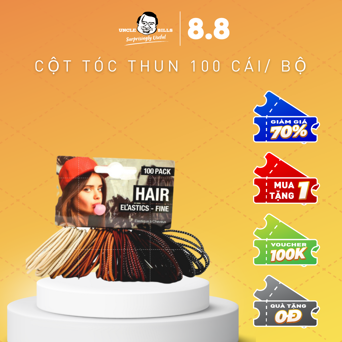Bộ 100 dây cột tóc ubl ah0085