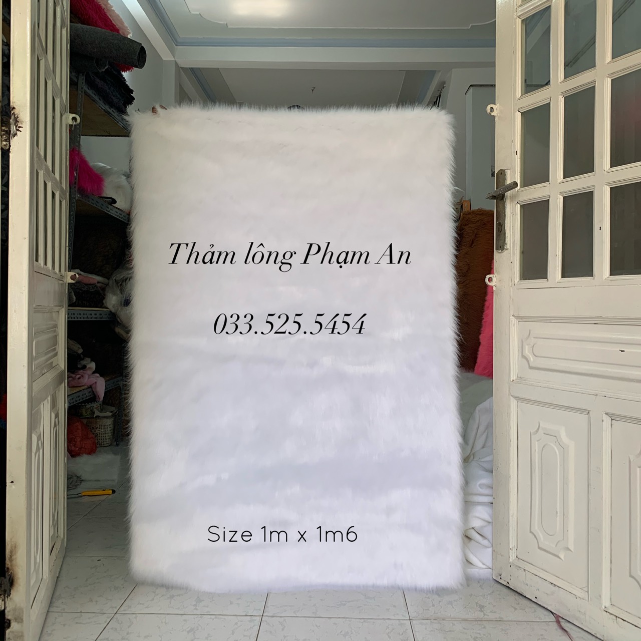 [HCM]Vải lông trắng chụp ảnh , lót sàn