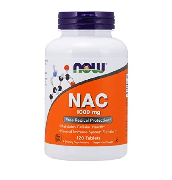 Giải Độc Gan NAC Now Foods N-Acetyl-Cysteine NAC 1000mg 120 Viên Tăng