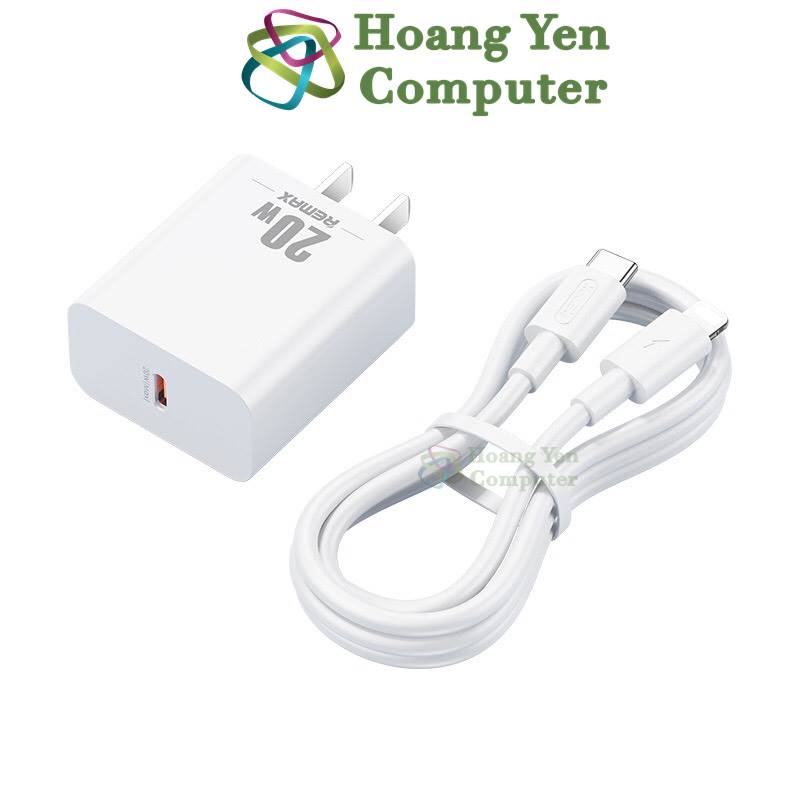 Bộ sạc nhanh 20w cho ip,tablet remax rp-u5 + cáp sạc type c to ln - hoangyencomputer
