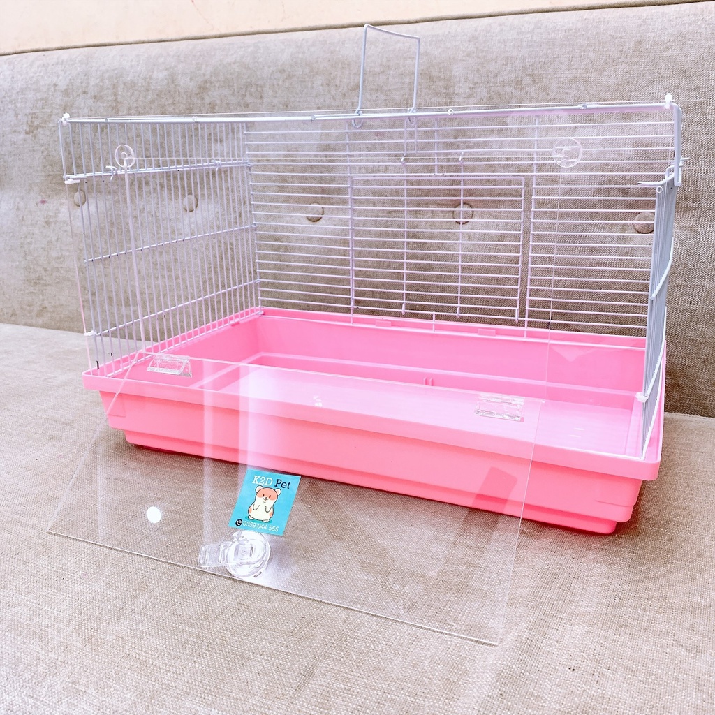 [Hoàn tiền 10%]Lồng Hamster Size Đại mặt mica 47x30cm