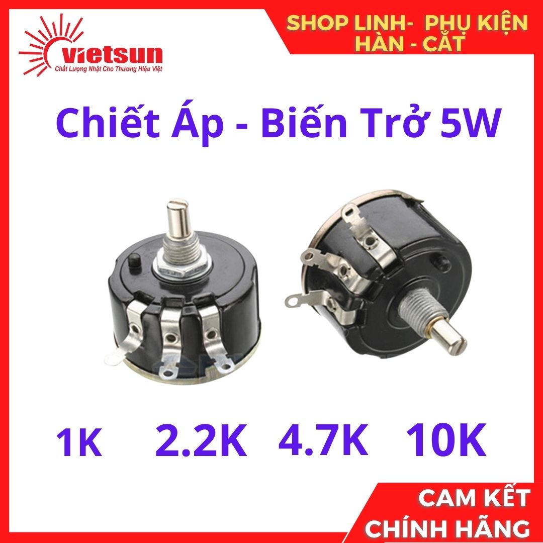 Chiết áp biến trở loại wx112 5w các loại 1k 2.2k 4.7k 10k