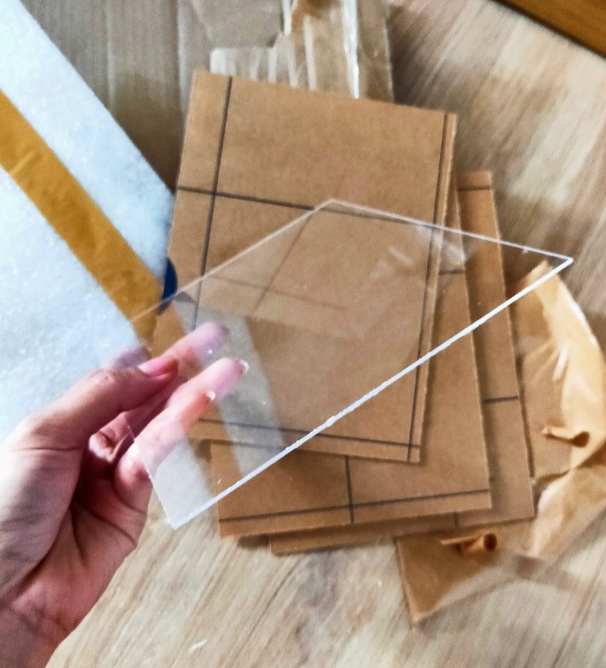 (1.2mm 14.5x19.5cm) Combo 10 tấm nhựa mica cứng trong suốt làm hồ cá mica, vẽ tranh kính mica, chuồng hamster mica, hộp mica, kính khung ảnh, mica ốp biển số xe, chế đồ chơi sáng tạo, mô hình thủ công trang trí (VA136x10) - Luân Air Model