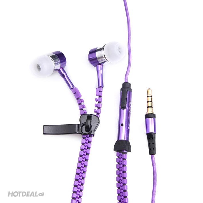 [HCM]Tai Nghe Dây Kéo Khoá Zipper