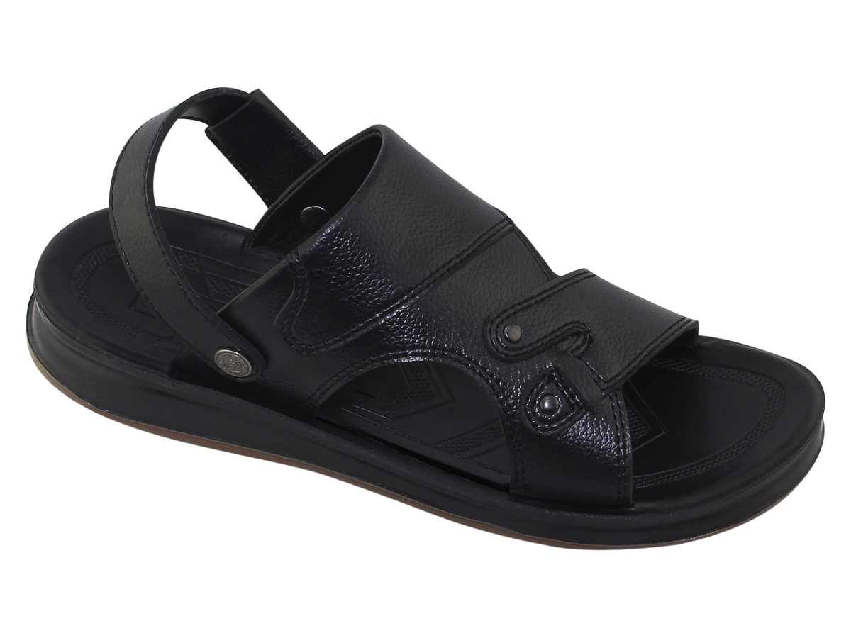 Sandal đế bằng nam Bita's SUM.115 (Đen + Nâu + Vàng bò)