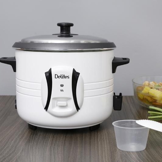 Nồi cơm điện Delites 1.5 lít NCR1502-hàng trưng bàyòng nồi hợp kim nhôm tráng men chống dính nấu cơm ngon. Nấu cơm chín nhanh tiết kiệm điện với công nghệ nấu 1D.
