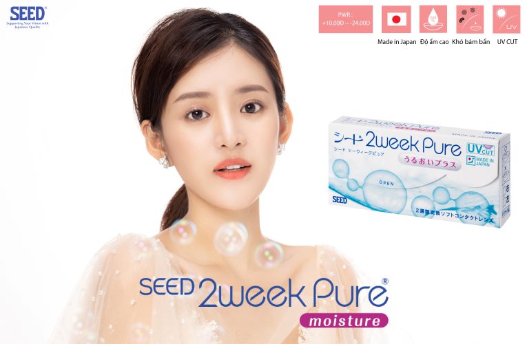 SEED 2weekPure - Kính trắng 2 tuần - Hộp/ 6 chiếc