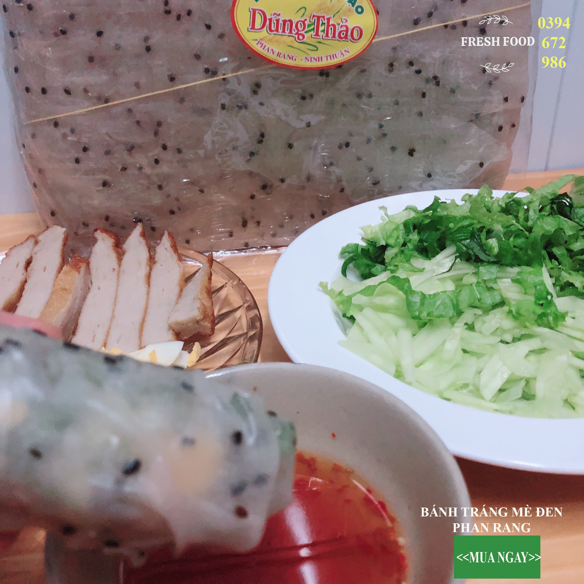 Bánh Tráng Mè Đen Phan Rang 1 Xấp 2kg (100 cái)