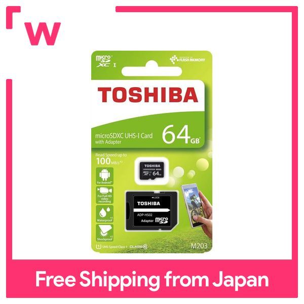 Thẻ Nhớ Micro SD Toshiba 64GB M203 SDXC UHS1 U1 Class10 Với Bộ Chuyển Đổi SD