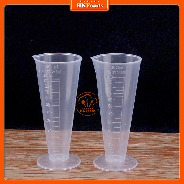 Bộ 2 Ly Đong Nhựa Có Vạch Chia Định Lượng 100ml