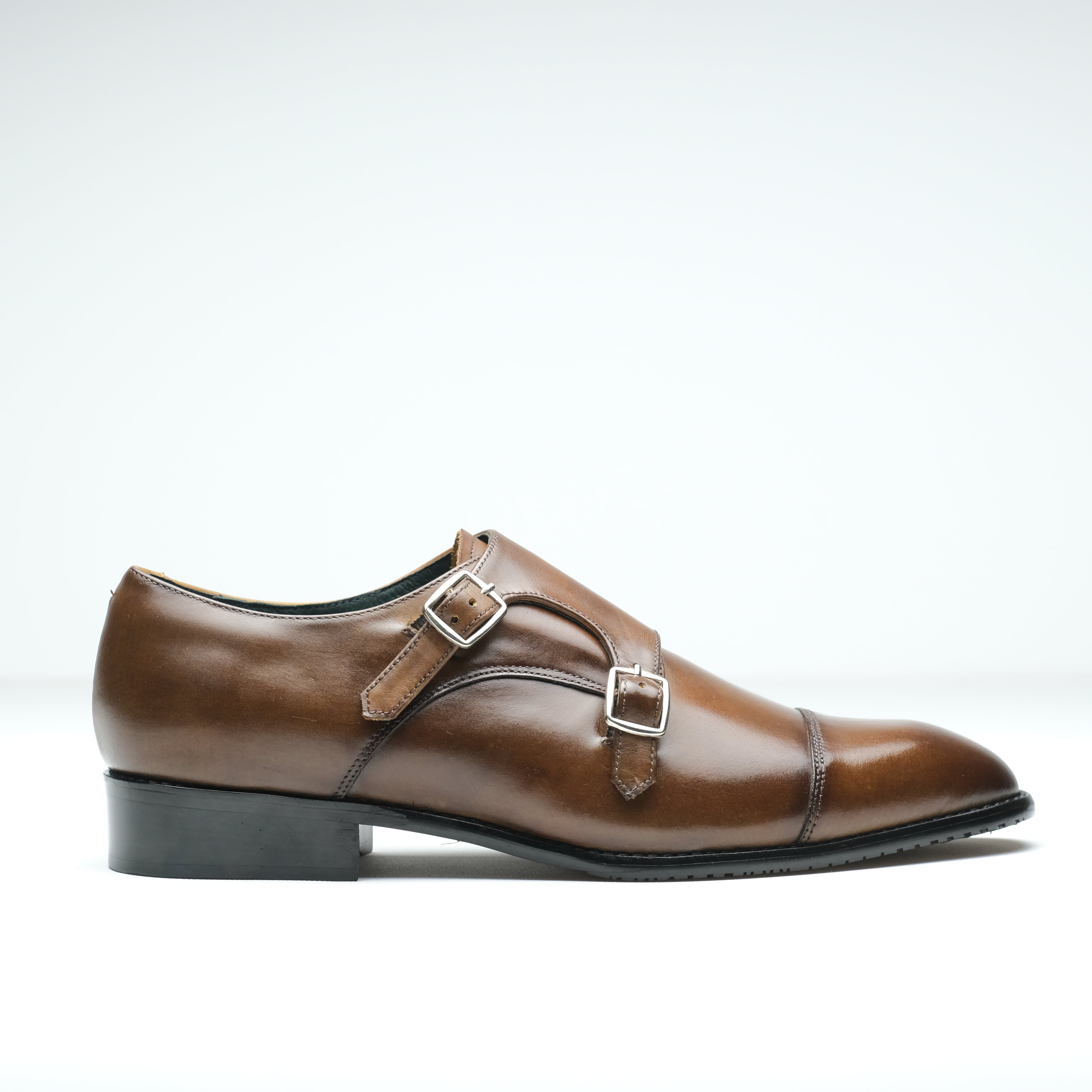 Giày Tây Da 2 Khóa BIG SIZE ( 36 - 46 ) Grace Saigon 165 Double MonkStrap Màu Nâu
