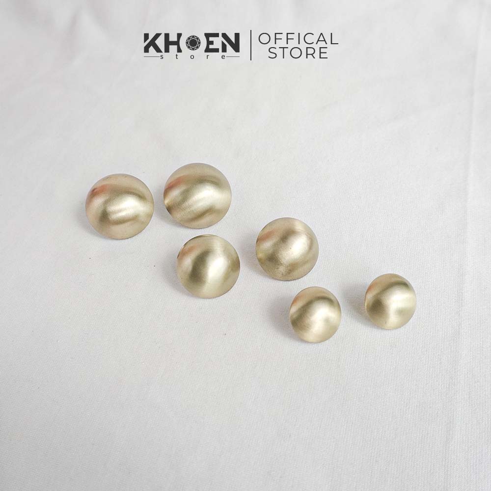 (1 Đôi) Bông tai nữ nút vàng bạc - Khoen store