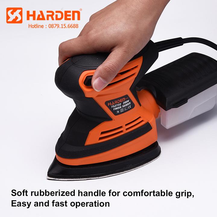 Máy chà nhám rung mini | Máy chà nhám gỗ tam giác Harden 200w