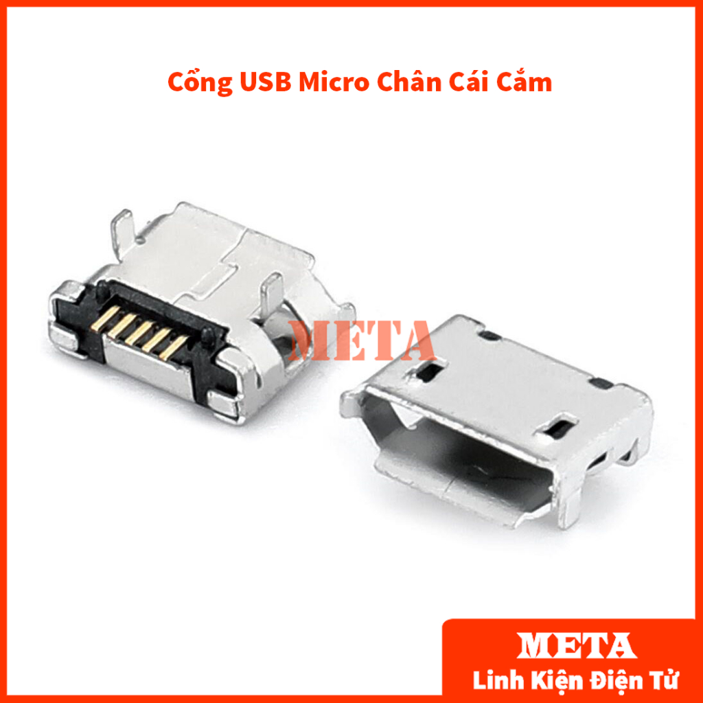 Cổng USB A/B/Micro/Mini Đầu Đực/Cái Chân Cắm/Dán (Đầu USB, USB A, USB B, USB Micro, USB Mini)