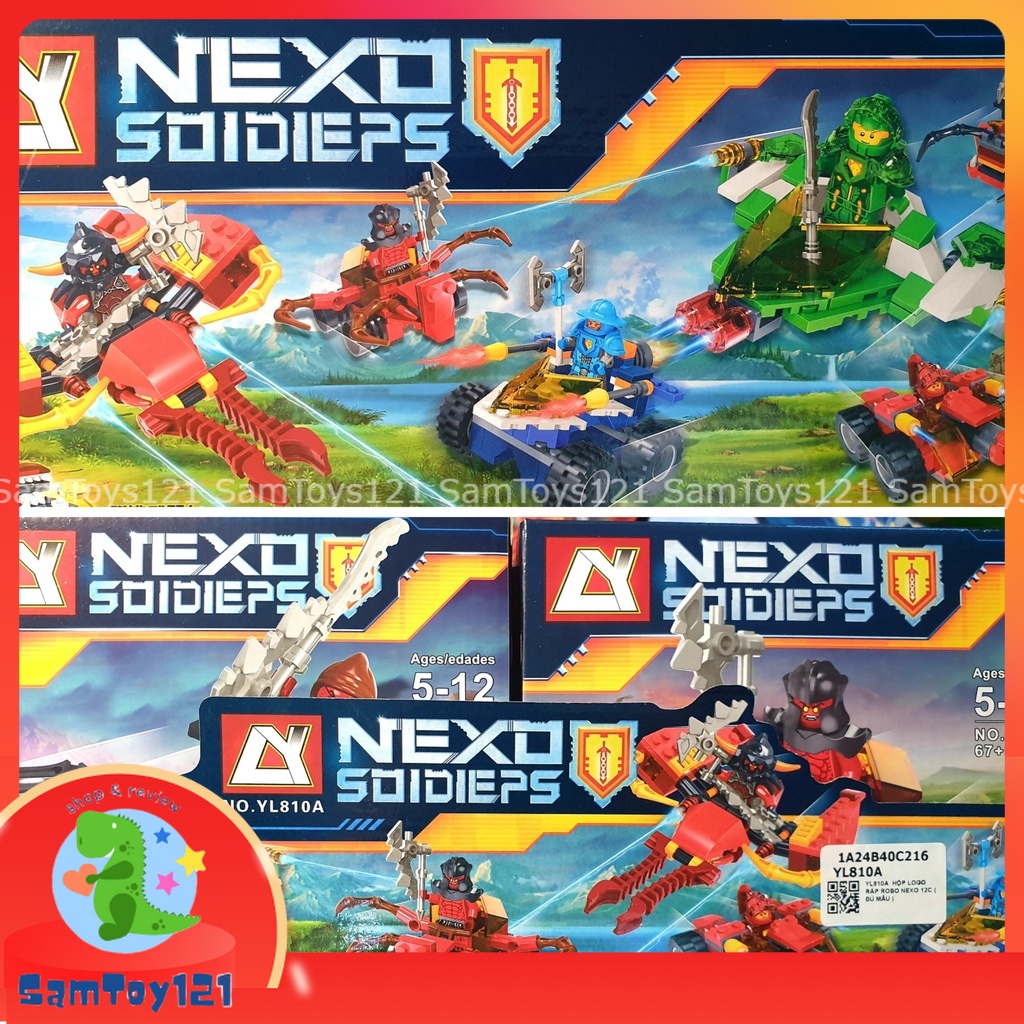 Bộ 8 mô hình lắp ráp Lego ROBO NINJA NEXO  dành cho bé trai