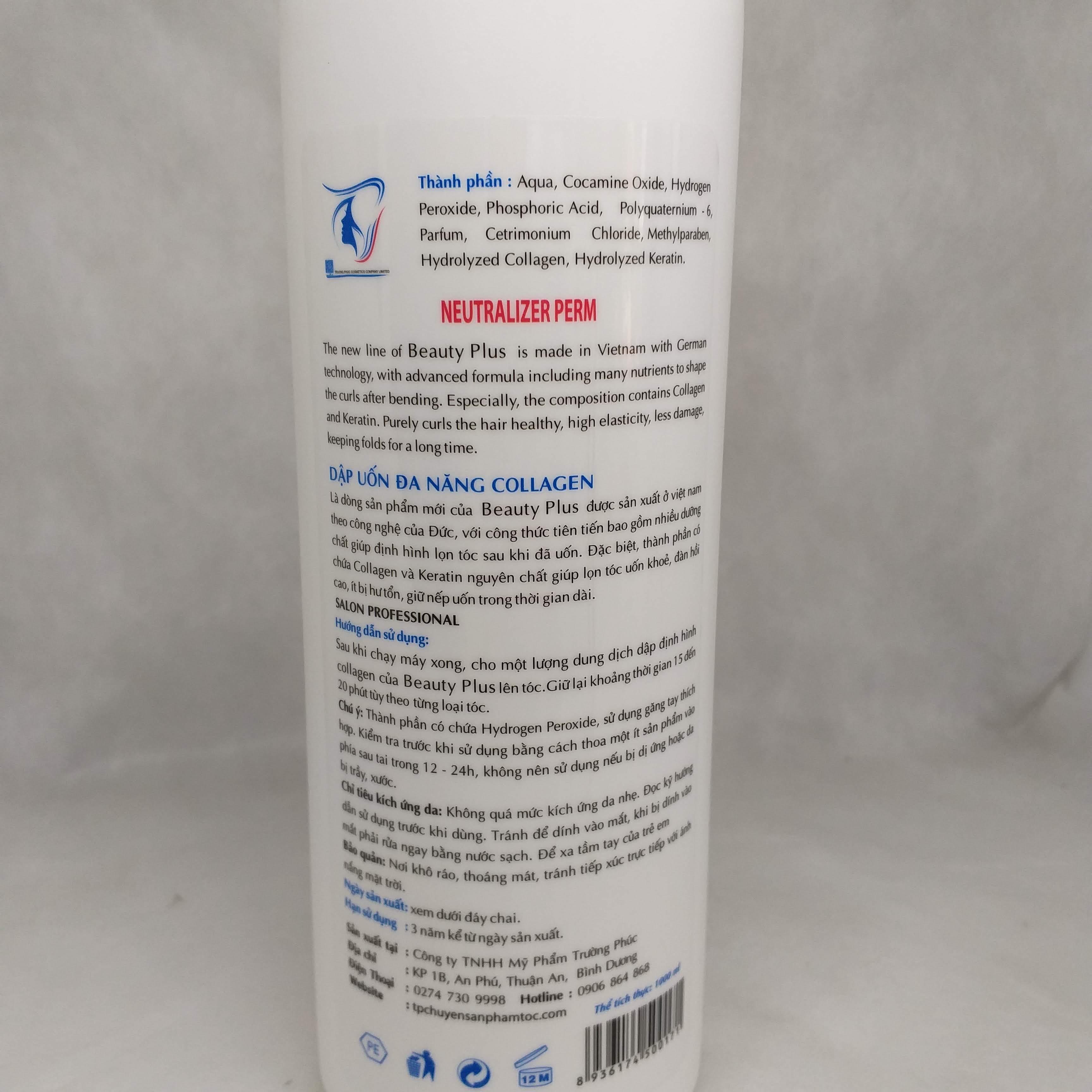 [HCM]Dập uốn tóc đa năng Collagen Beauty Plus 1000ml