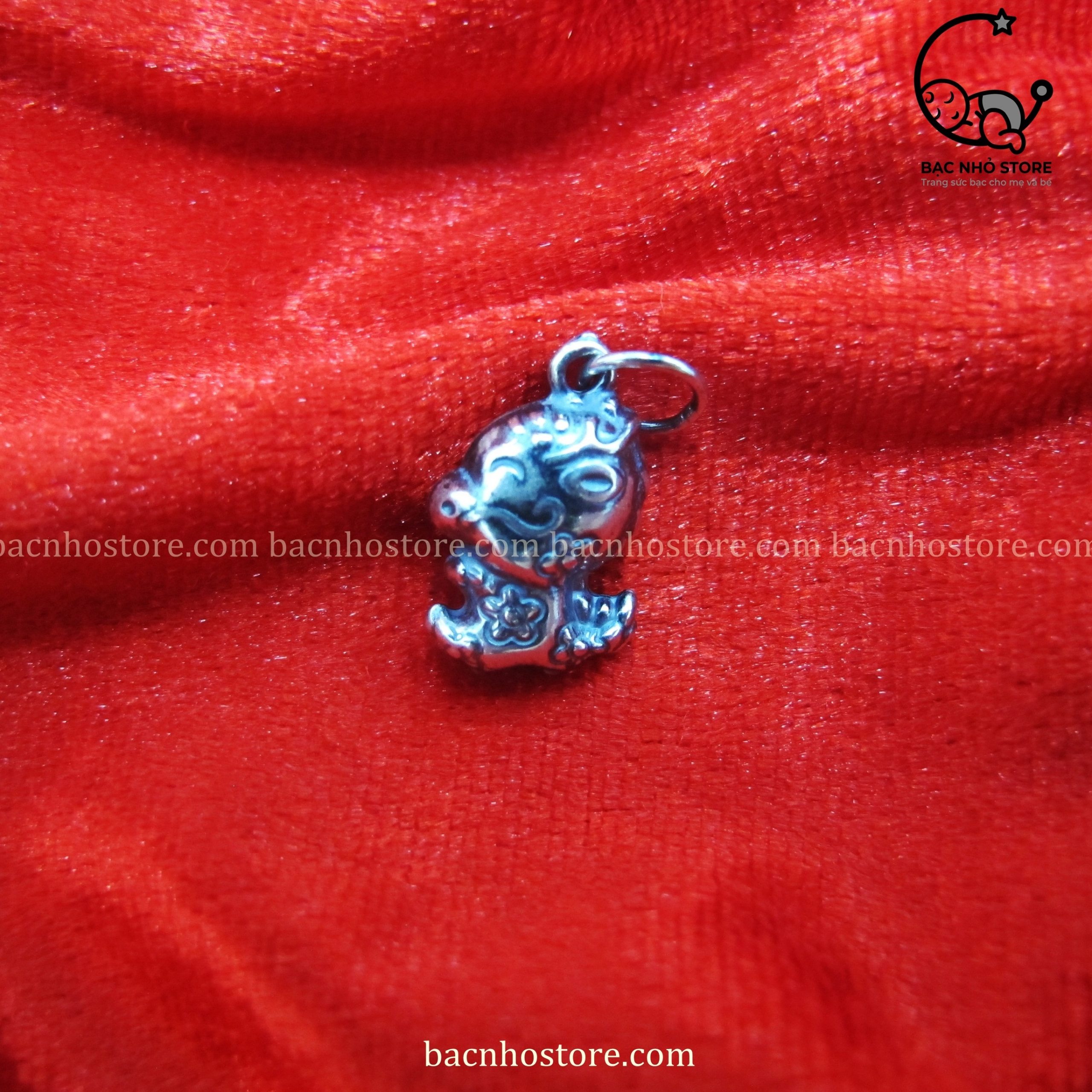 Charm lắc bạc 12 con giáp phồng (con giáp đen) – Tuổi Thìn C12ZĐ