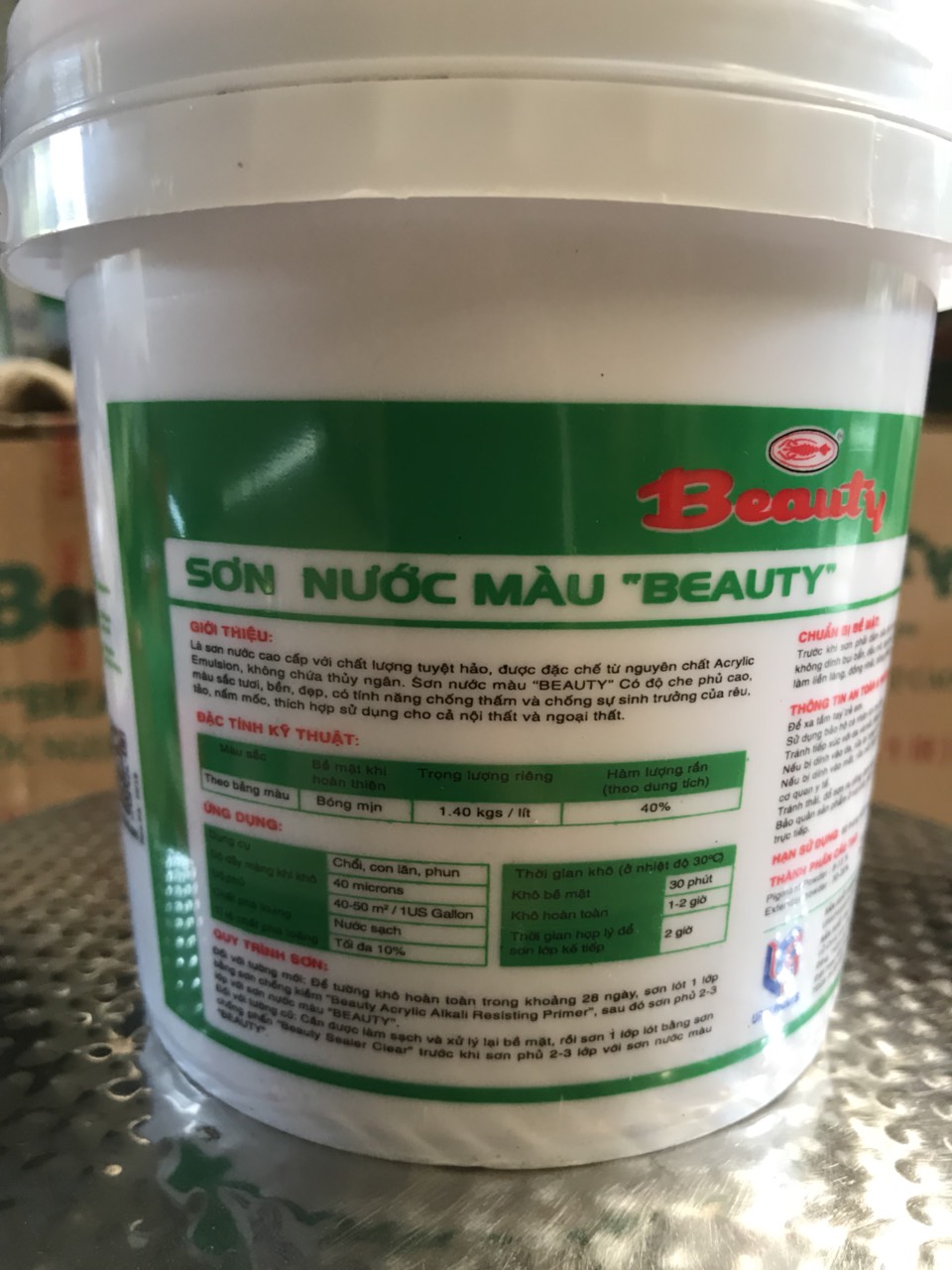 Sơn nước màu ATM (đỏ gụ) 1L