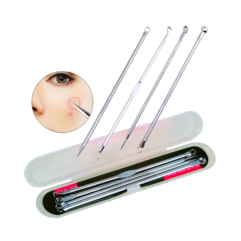 Bộ 4 Que Nặn Mụn Trứng Cá, Mụn Đầu Đen Chăm Sóc Cá Nhân (Full Box)