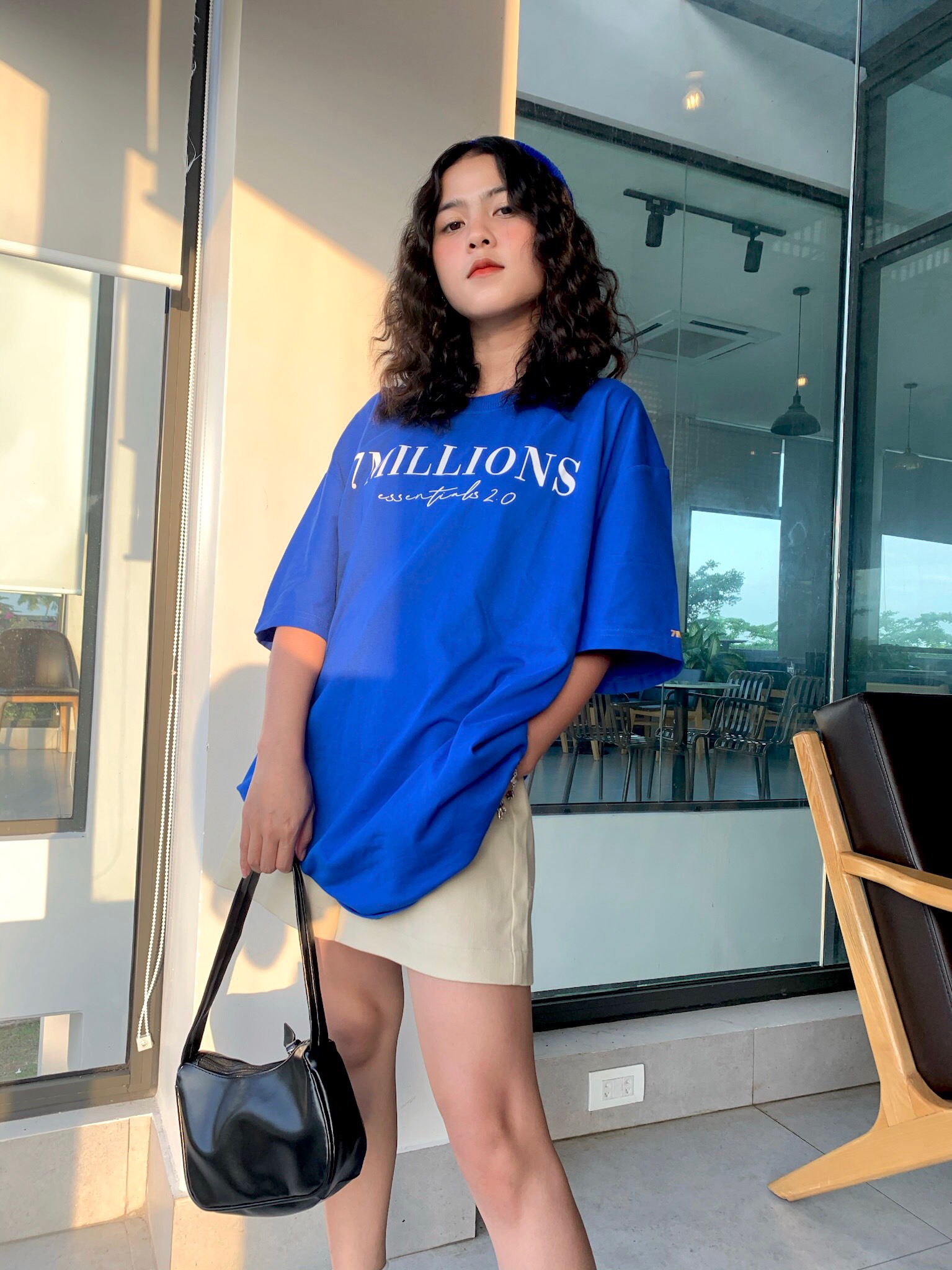 7MILLIONS Áo thu Basic 2.0 / Màu xanh