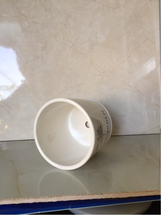 Chậu sứ để bàn cao cấp có đĩa hứng nước