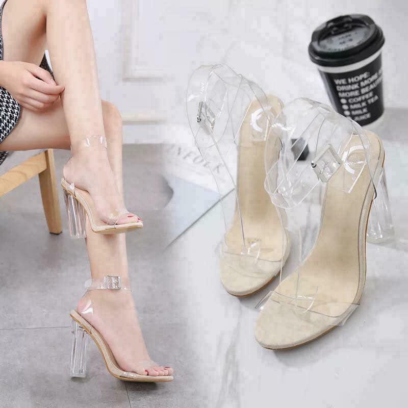 Sandal cao gót quai trong 7 phân bền đẹp dễ di chuyển lên dáng siêu xinh. XƯỞNG MAY B&Q
