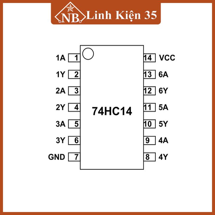 IC 74HC14 DIP14 Hex Inverter Schmitt Trigger - ic chuyển mạch trigger