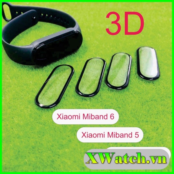 Miếng dán 3D Full màn Xiaomi Miband 6 miband 5, miband 4, miband 3 màn viền đen
