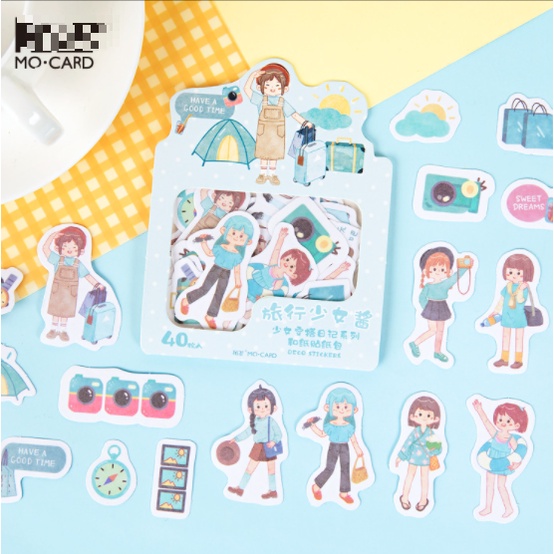 [Hàng mới về] Set Sticker Cô Gái nhiều mẫu mã Công việc