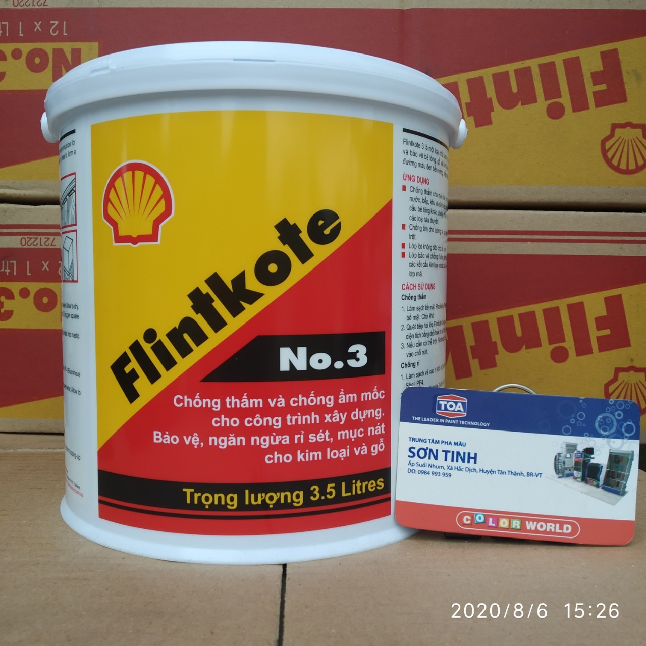 Shell flintkote No3 3,5L- Sơn chống thấm gốc bitum