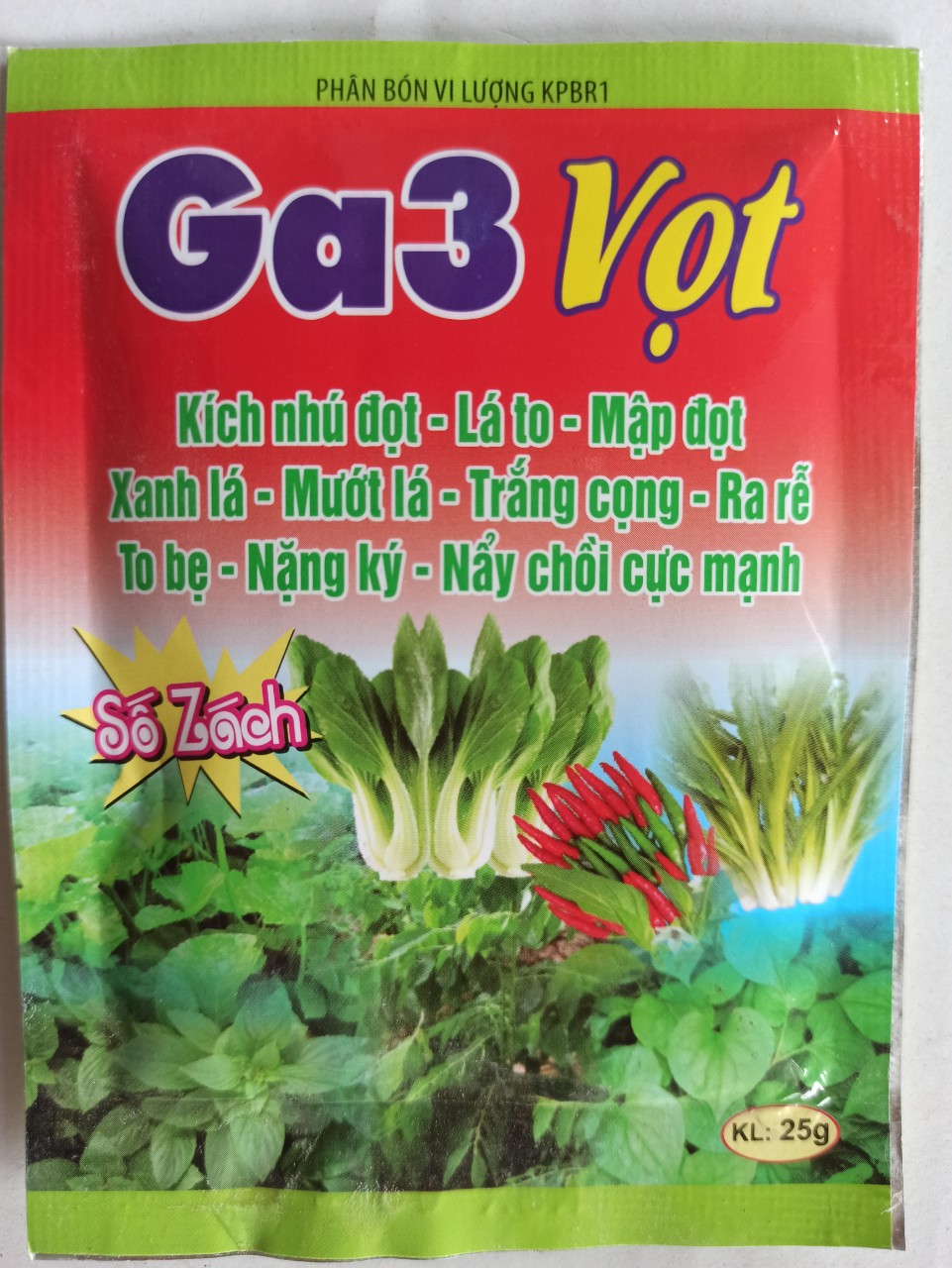 Phân bón lá ga3 vọt - gói 25g