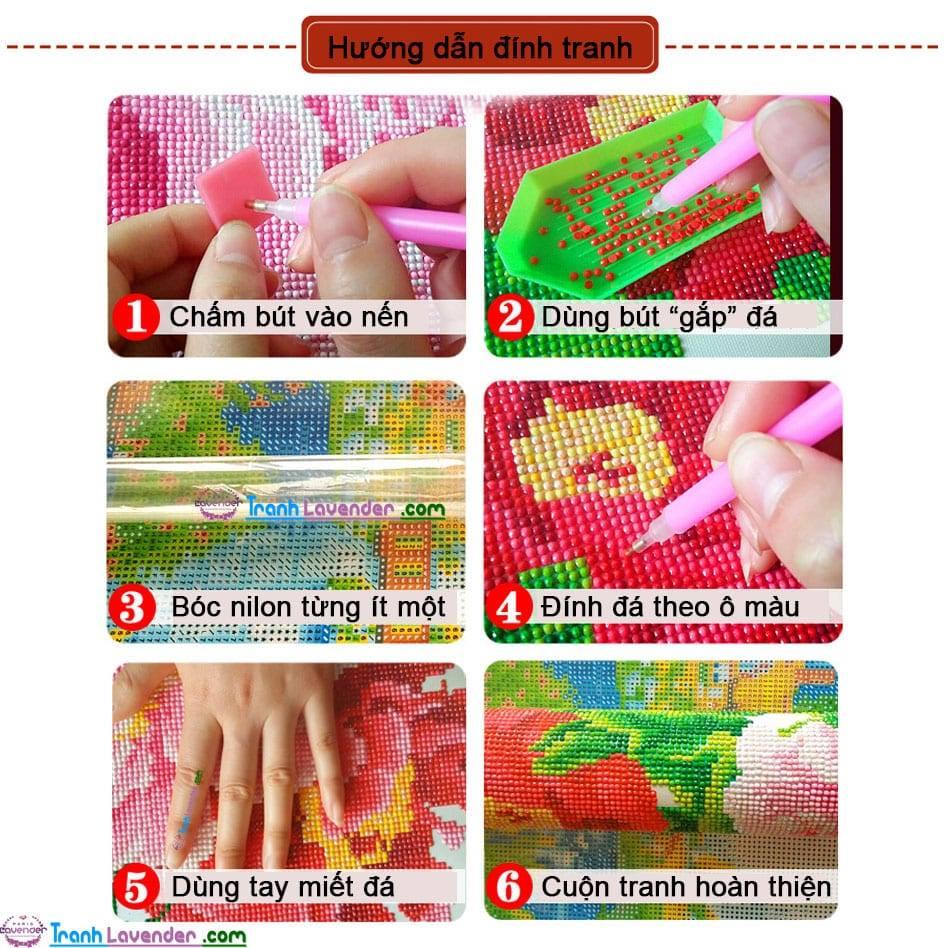 Tranh đính đá mẫu mới Bồ Đề Đạt Ma-KT: 50x75