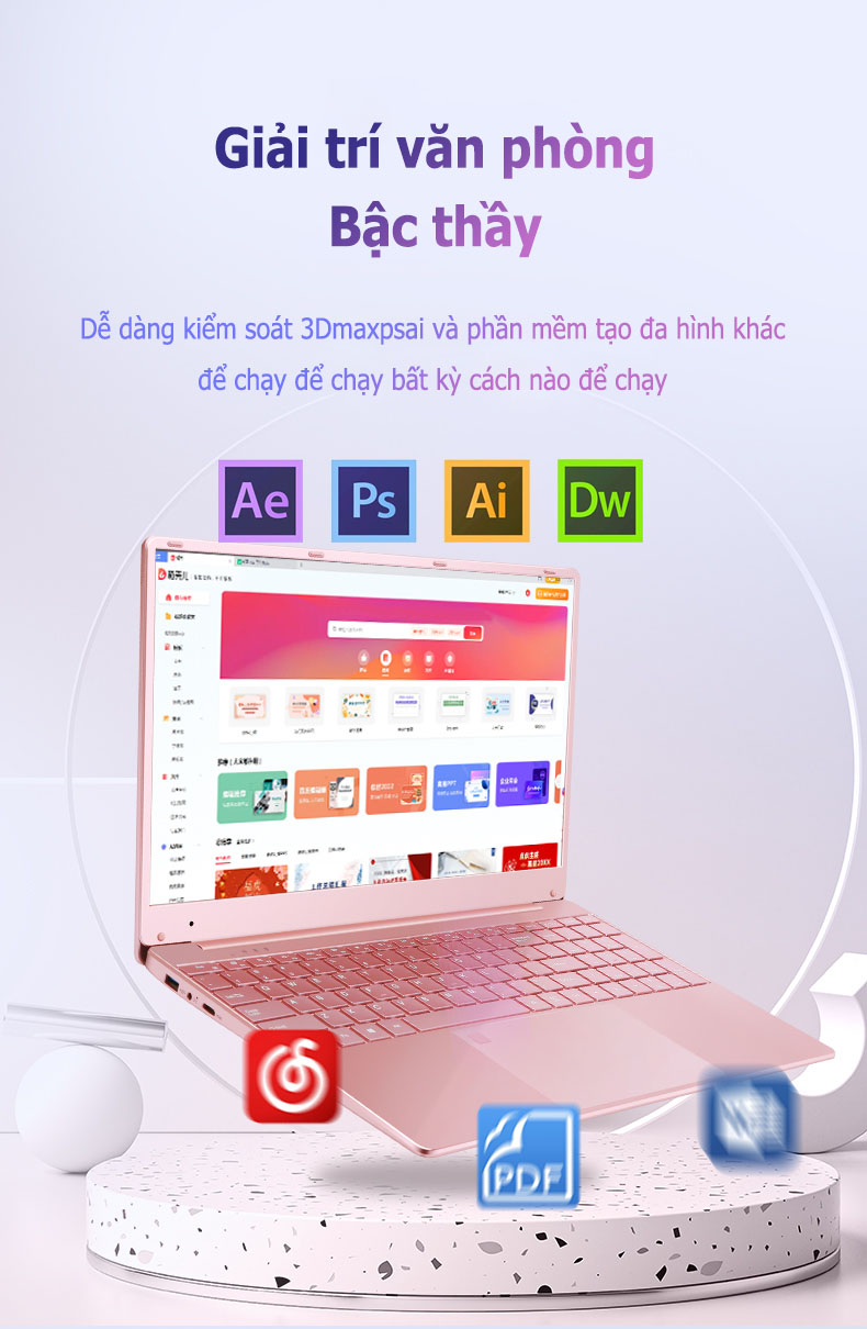 Máy tính xách tay Asus i7/J4125 sổ ghi chép phiên bản sang trọng 15,6 -inch máy tính xách tay màu hồng Máy tính xách tay SSD 256GB/512GB Máy ảnh được xây dựng Window10/11 chạy trơn tru