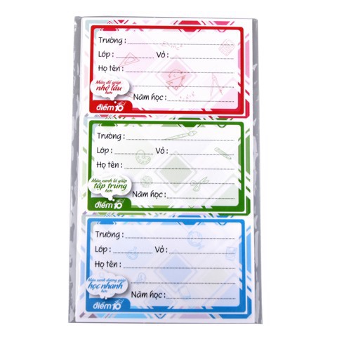 [HCM]Nhãn vở điểm 10 TP-NBL01 4 xấp (3 cái/xấp) cam kết hàng đúng mô tả chất lượng đảm bảo không chứa hóa chất độc hại an toàn cho trẻ em