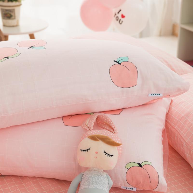 100% Cotton Vỏ Gối 48X74 Cm Người Lớn Đáng Yêu Trong Gió Bộ Ruột Gối Đơn Trái Tim Cô Gái Vỏ Gối