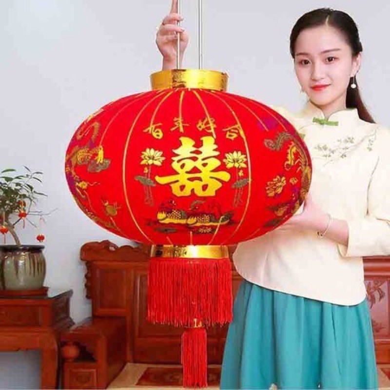 Đèn lồng đỏ treo tết lễ hội  40cm