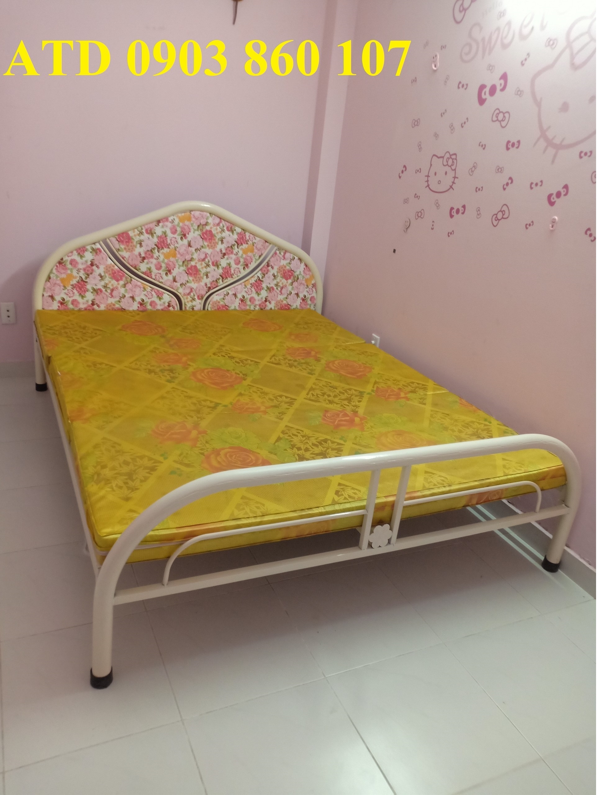 Giường sắt giá rẻ dày dặn chịu lực tốt- giường sắt cao cấp hcm bình dương - giường sắt 1m6x2m tphcm
