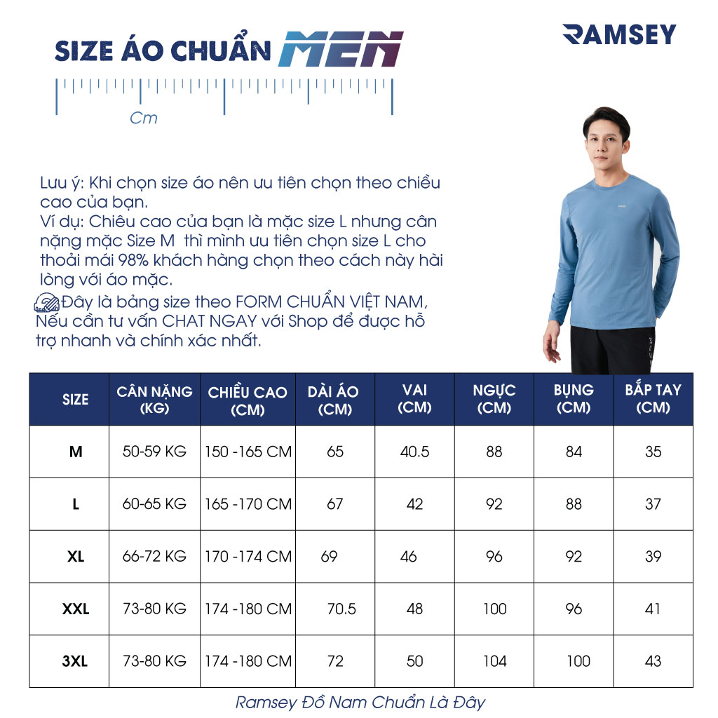 Áo Thun Ngắn Tay kiểu Basic Cho Nam Ramsey (RSC-202).