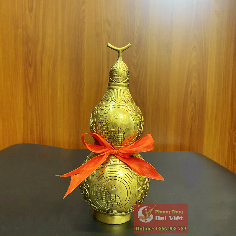 Hồ lô đồng phong thuỷ - hồ lô bát quái đồng nguyên chất cỡ tiểu