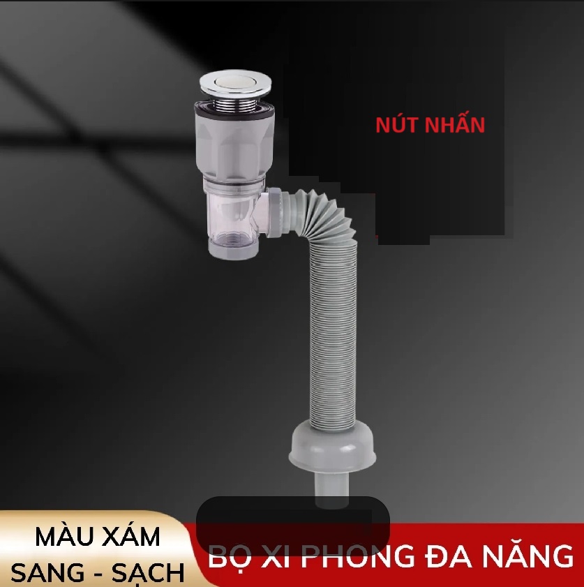 Xả nút nhấn nhựa bồn lavabo rửa mặt