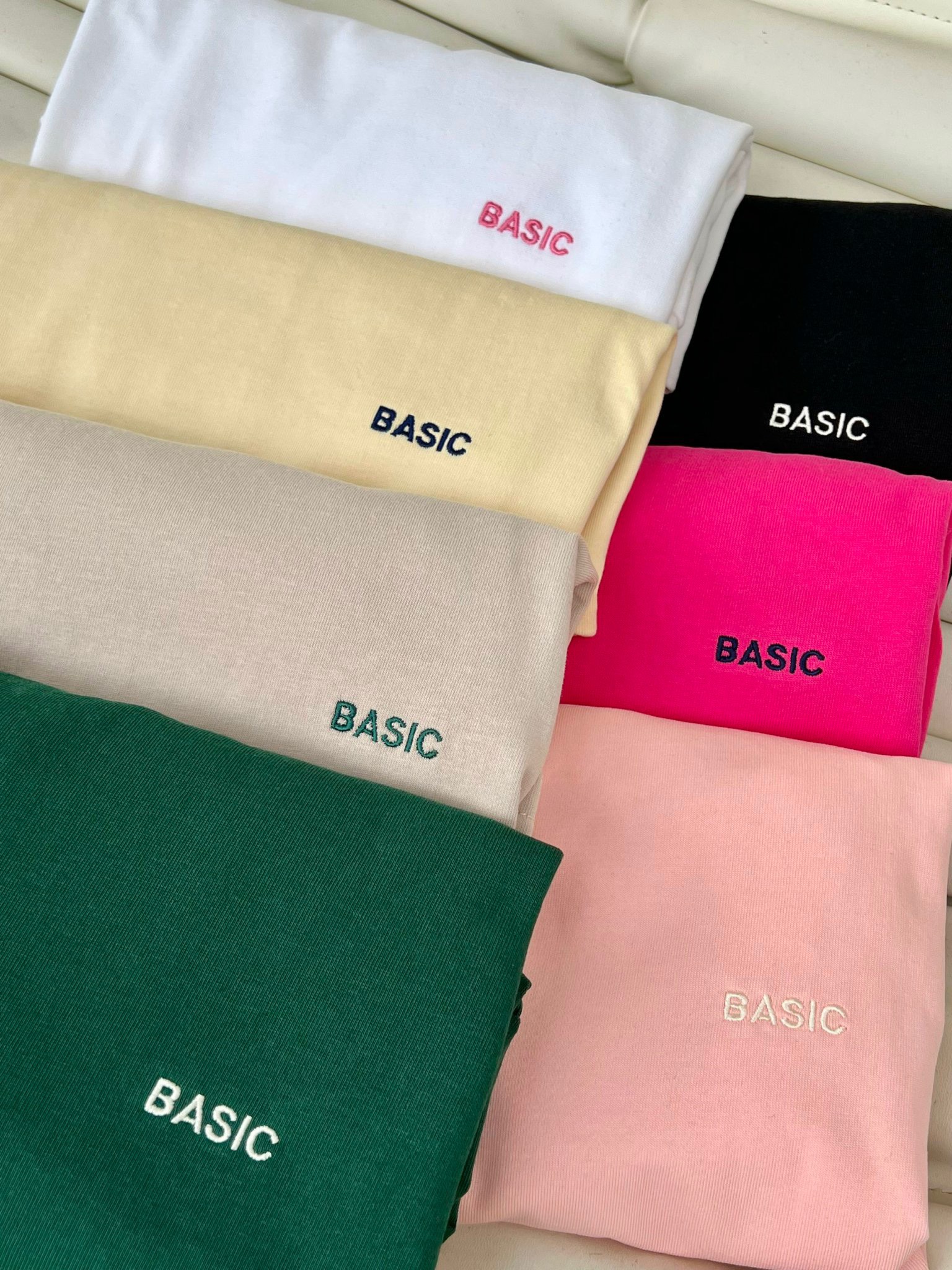 KIDO Áo thun trơn thêu BASIC TEE