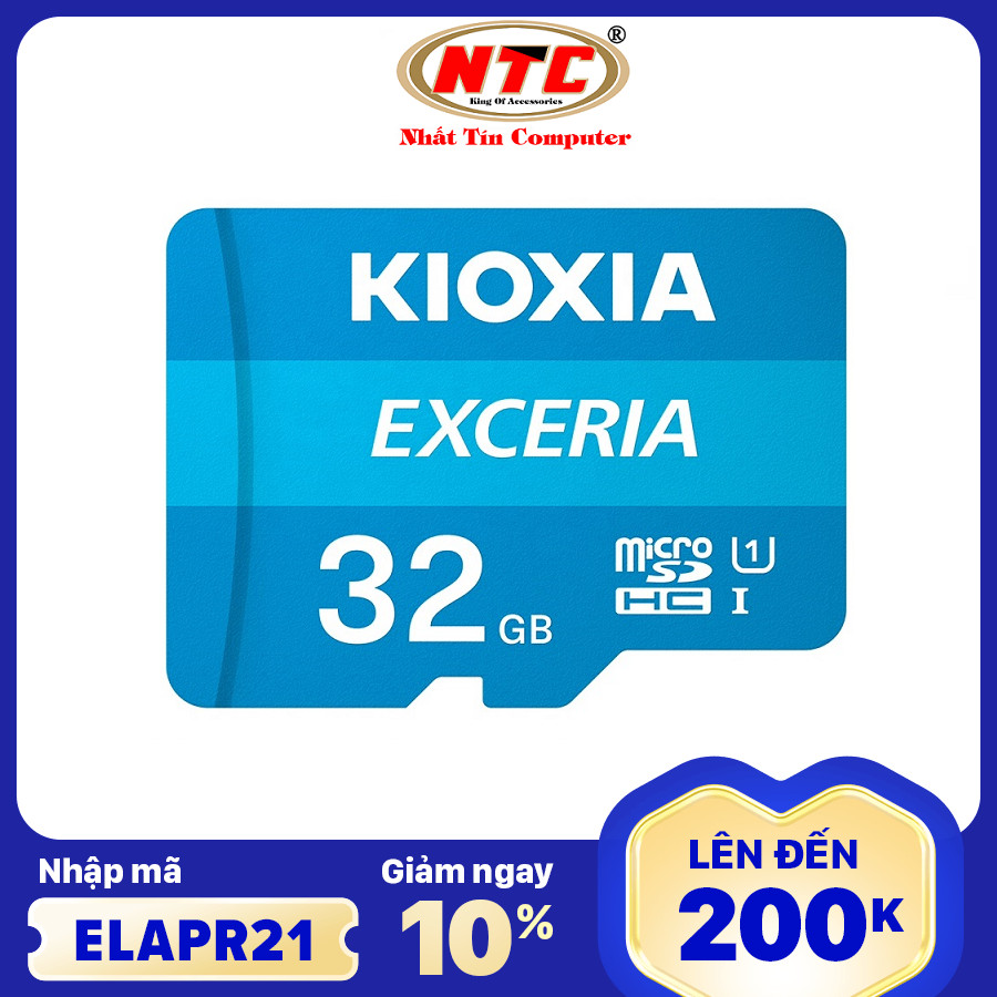 Thẻ nhớ MicroSDHC Kioxia Exceria 32GB UHS-I U1 100MB/s (Xanh) - Formerly Toshiba Memory