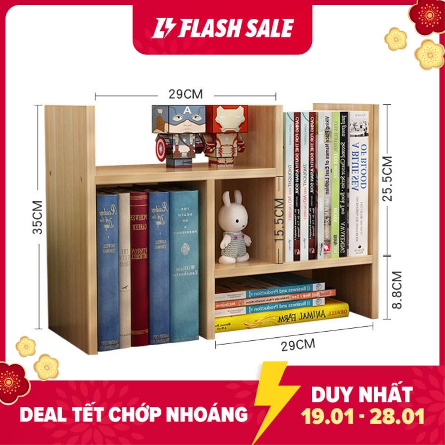 Kệ sách mini làm bằng gỗ, giá để sách, trang trí bàn làm việc siêu tiện dụng