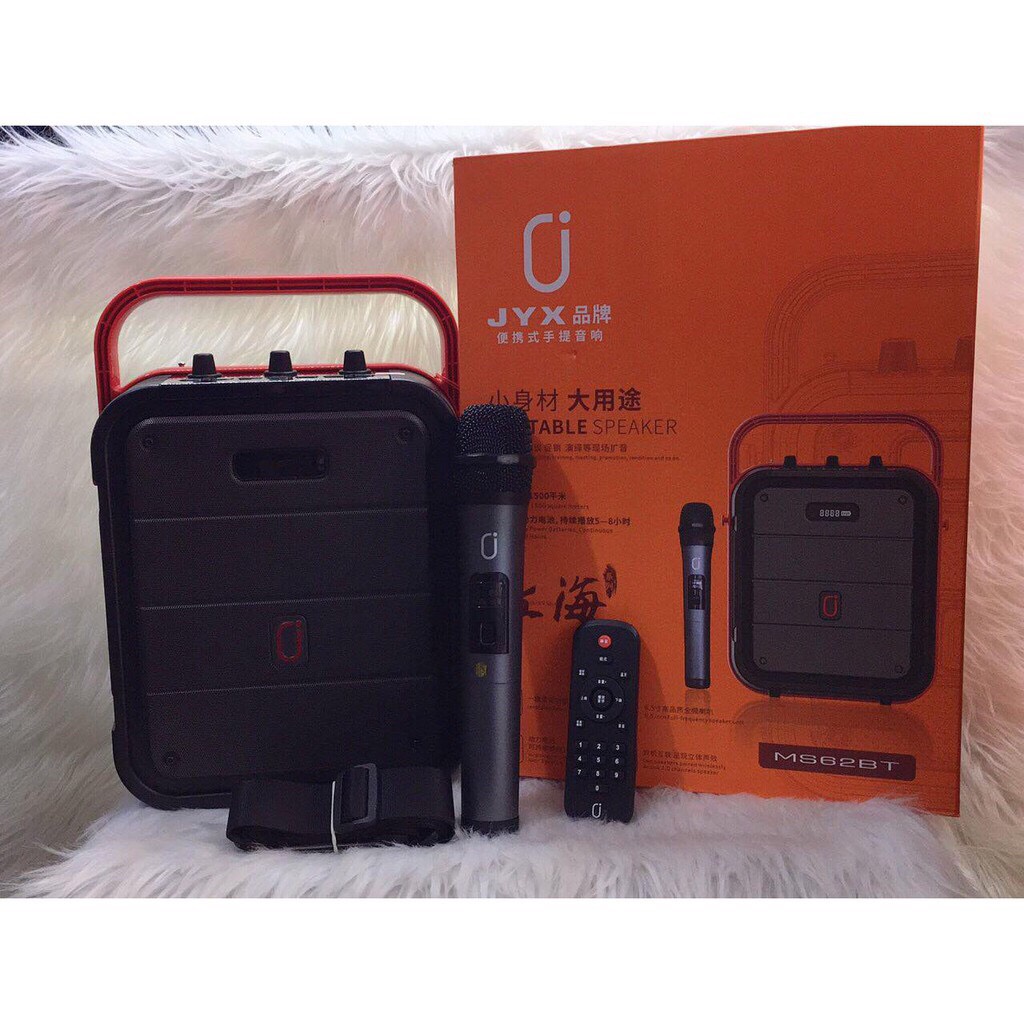 Hàng chính hãng - loa karaoke jyx ms61 âm thanh chuẩn cực hay bluetooth tặng kèm 1 micro không dây bảo hành 12 tháng