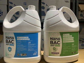 Can 4,5 lít Nano bạc AHT diệt khuẩn hương hoa hồng Pháp, trà trắng - dùng rửa tay diệt khuẩn, xịt vật dụng và nhà cửa - hàng chính hãng thumbnail