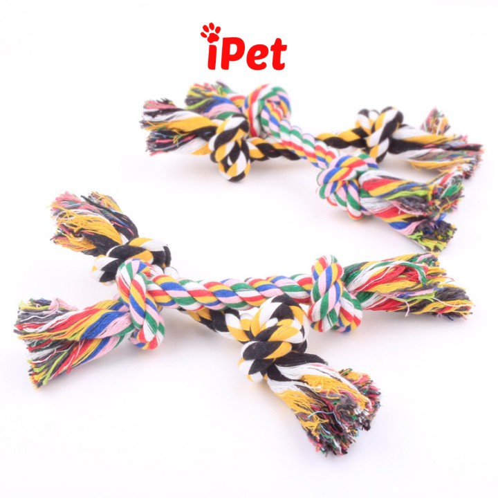 HCMĐồ Chơi Gặm Hình Dây Thắt Cho Thú Cưng Chó Mèo - iPet Shop